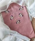Hand Embroidered Pure Cotton Slub Salwars by Ikhtirah