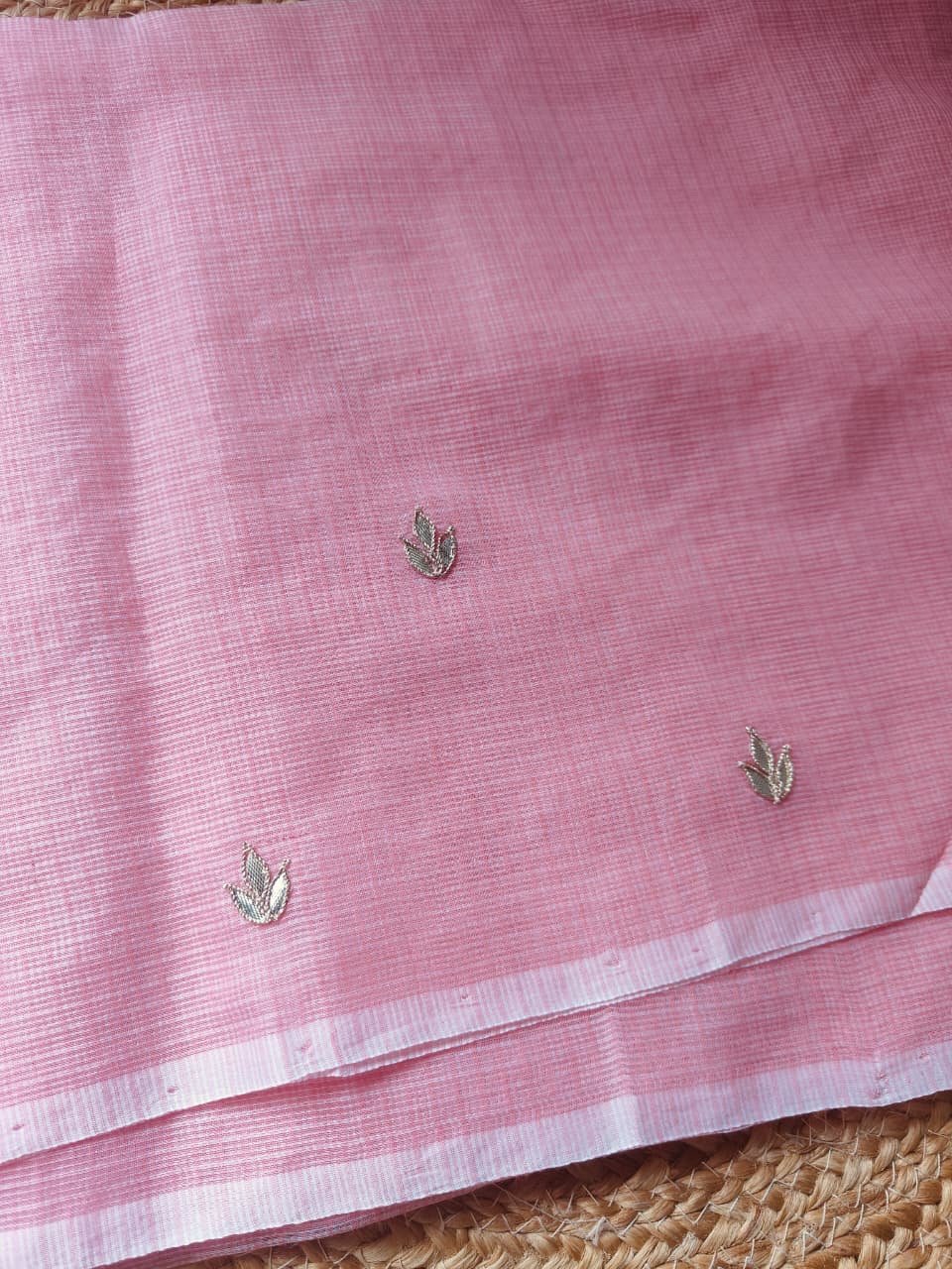 Hand Katcha Gota Embroidered Kota by Kota Salwars by Ikhtirah - Image 4