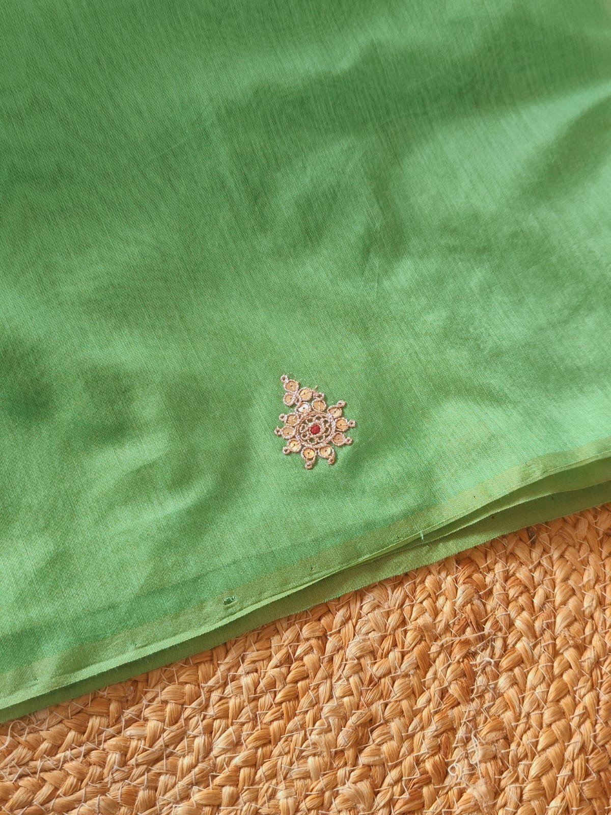 Hand Marodi Embroidered Chanderi Cotton Salwar by Ikhtirah - Image 6