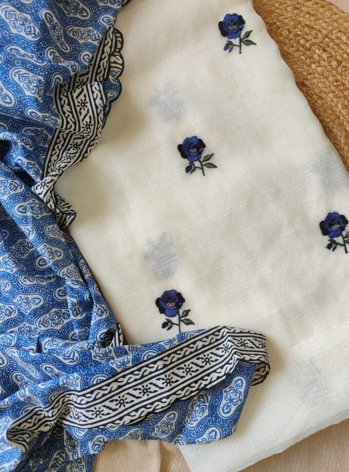 Manually Embroidered Kota Salwars by Ikhtirah