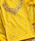 Hand Embroidered Gota worked Chanderi Salwar by Ikhtirah