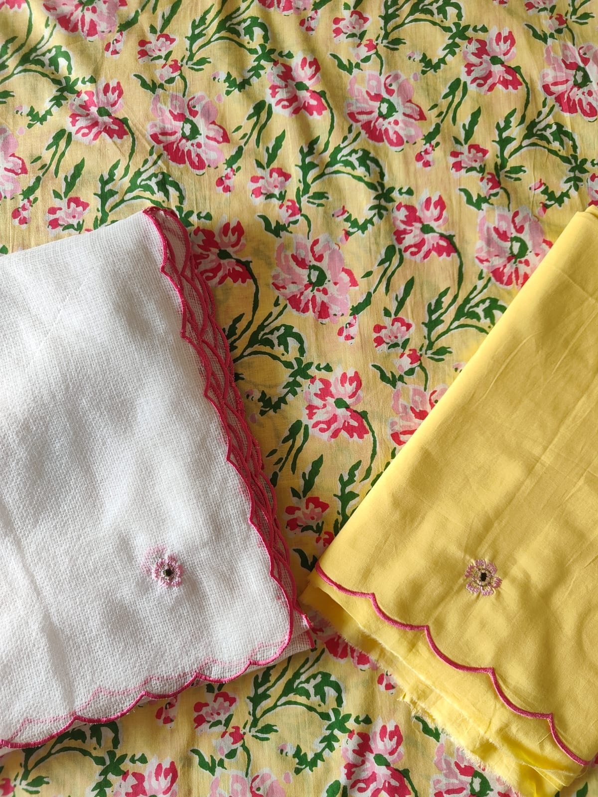 Pure Cotton Manually Embroidered Curated Salwars by Ikhtirah - Image 4
