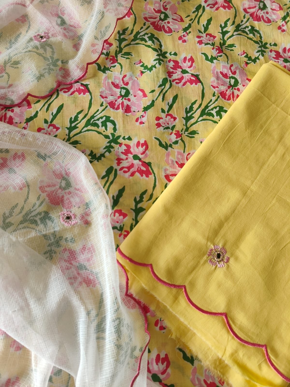 Pure Cotton Manually Embroidered Curated Salwars by Ikhtirah - Image 2