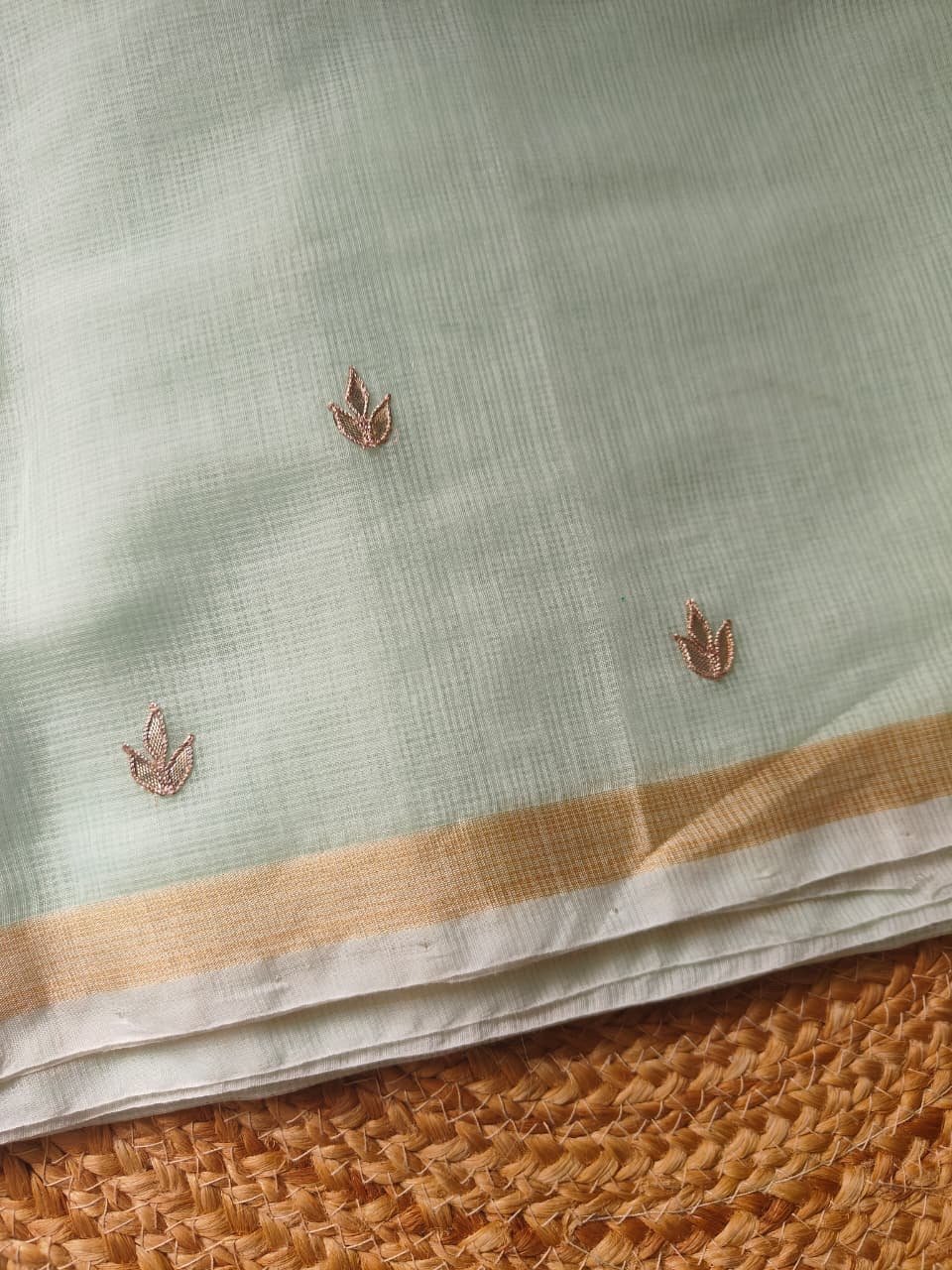 Hand Katcha Gota Embroidered Kota by Kota Salwars by Ikhtirah - Image 4
