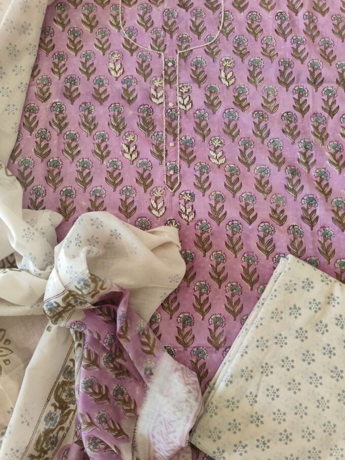 Pure Cotton Curated Handcrafted Salwars by Ikhtirah