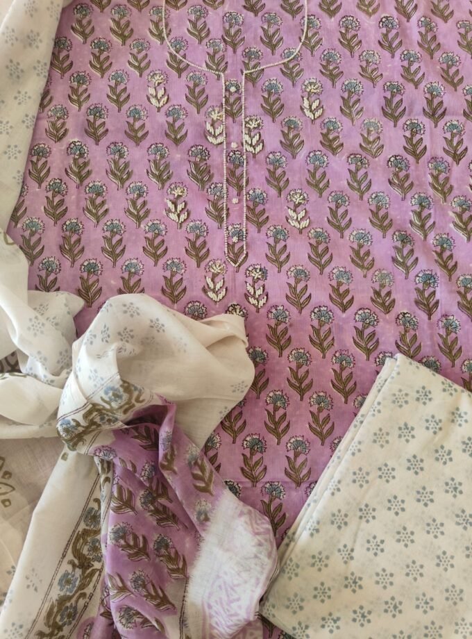 Pure Cotton Curated Handcrafted Salwars by Ikhtirah