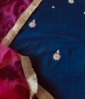 Hand Marodi Embroidered Chanderi Cotton Salwar with Organza Duppatta by Ikhtirah
