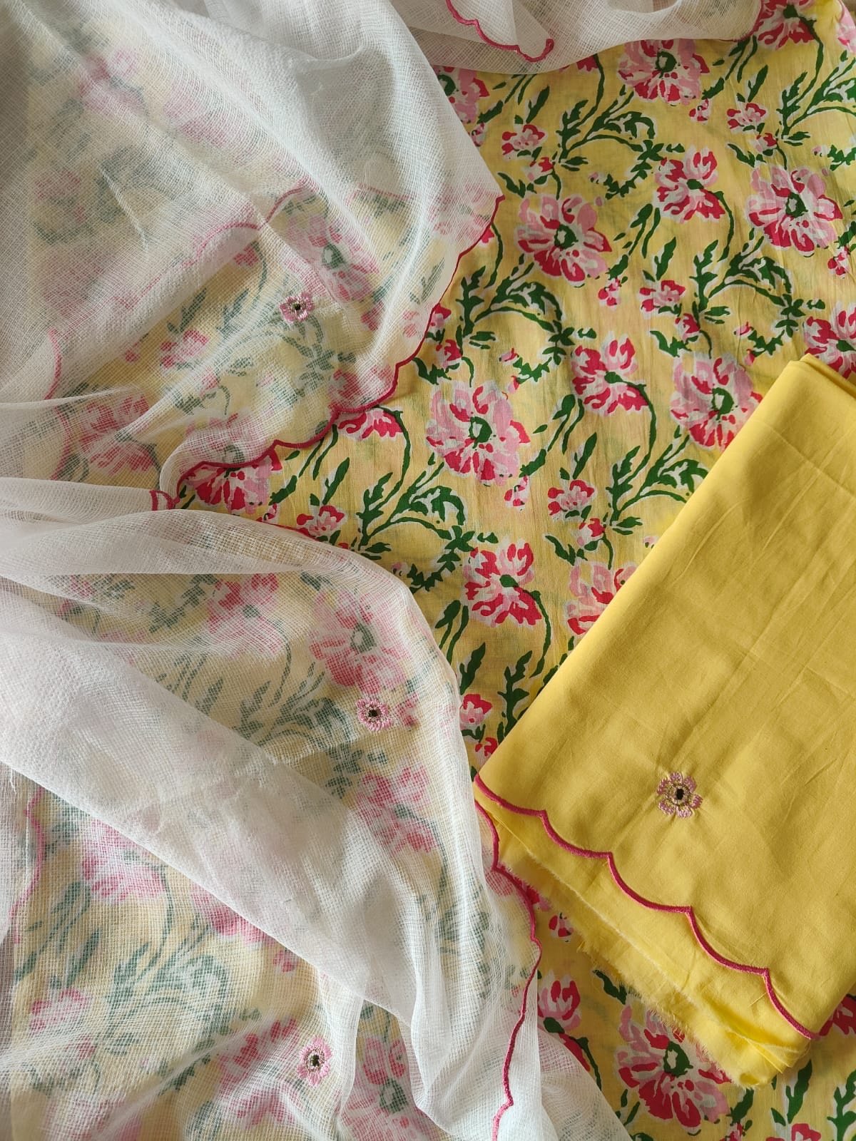 Pure Cotton Manually Embroidered Curated Salwars by Ikhtirah - Image 5