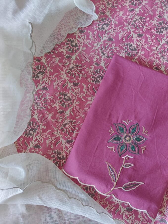 Pure Cotton Manually Embroidered Curated Salwars by Ikhtirah