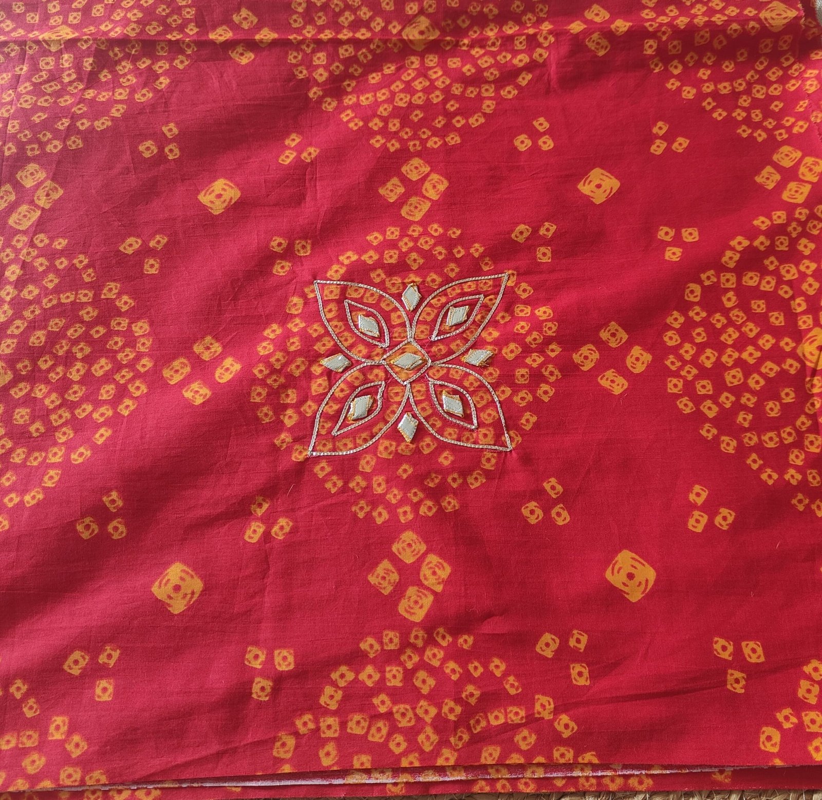 Pure Cotton Bandhni Printed Hand Gota Worked Salwars by Ikhtirah - Image 5