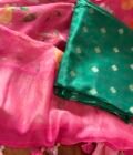 Pure Chanderi Silk Zari Woven Salwars with Exclusive Printed Dupattas by Ikhtirah