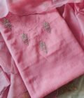 Hand Embroidered Pure Cotton Kota by Kota Salwars by Ikhtirah (Pink)