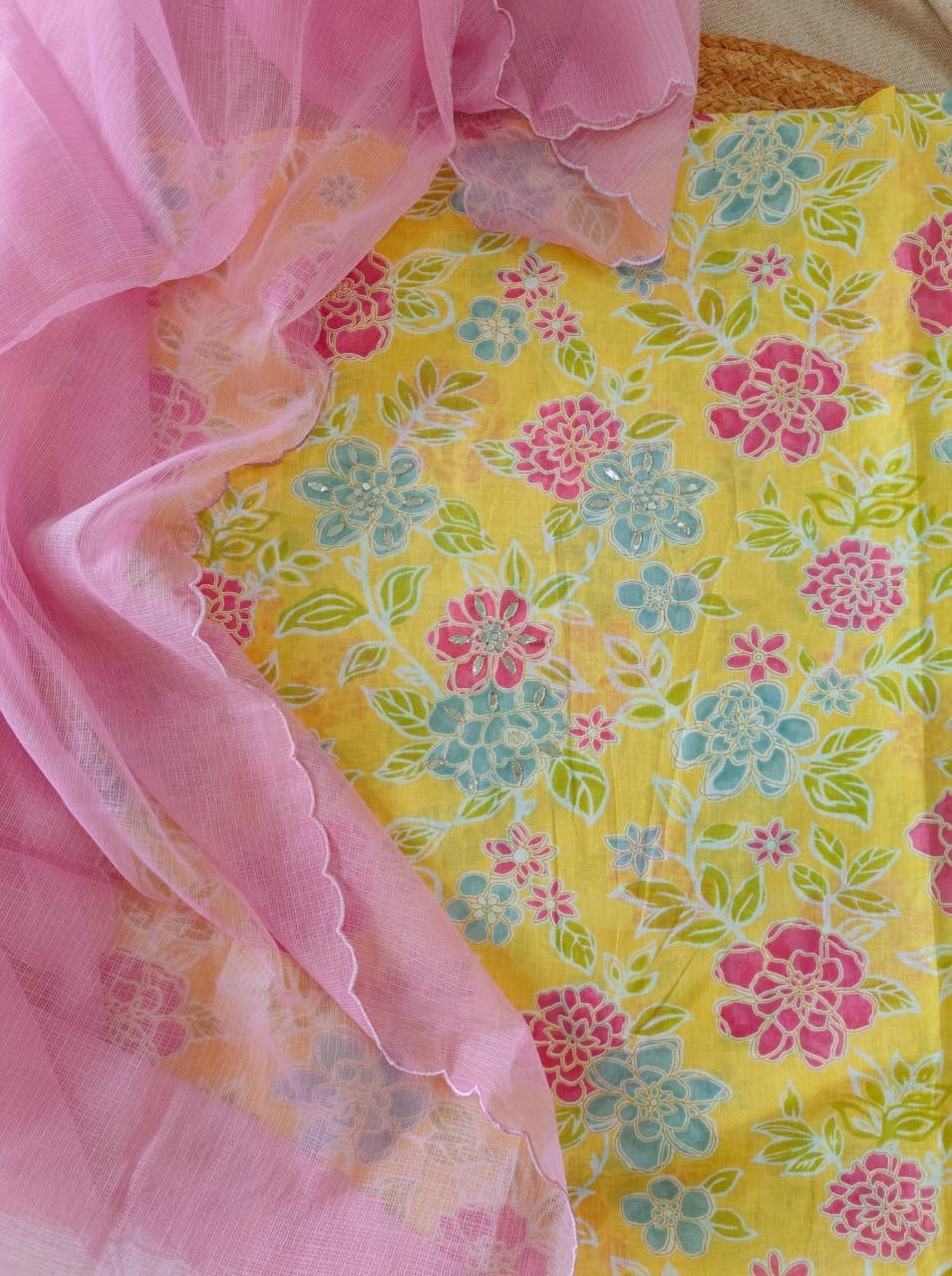 Pure Cotton Hand Gotapatti and Aari Embroidered Curated Salwars by Ikhtirah - Image 3