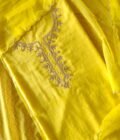 Hand Gotapatti Embroidered Mul Chanderi Salwars by Ikhtirah (Yellow)