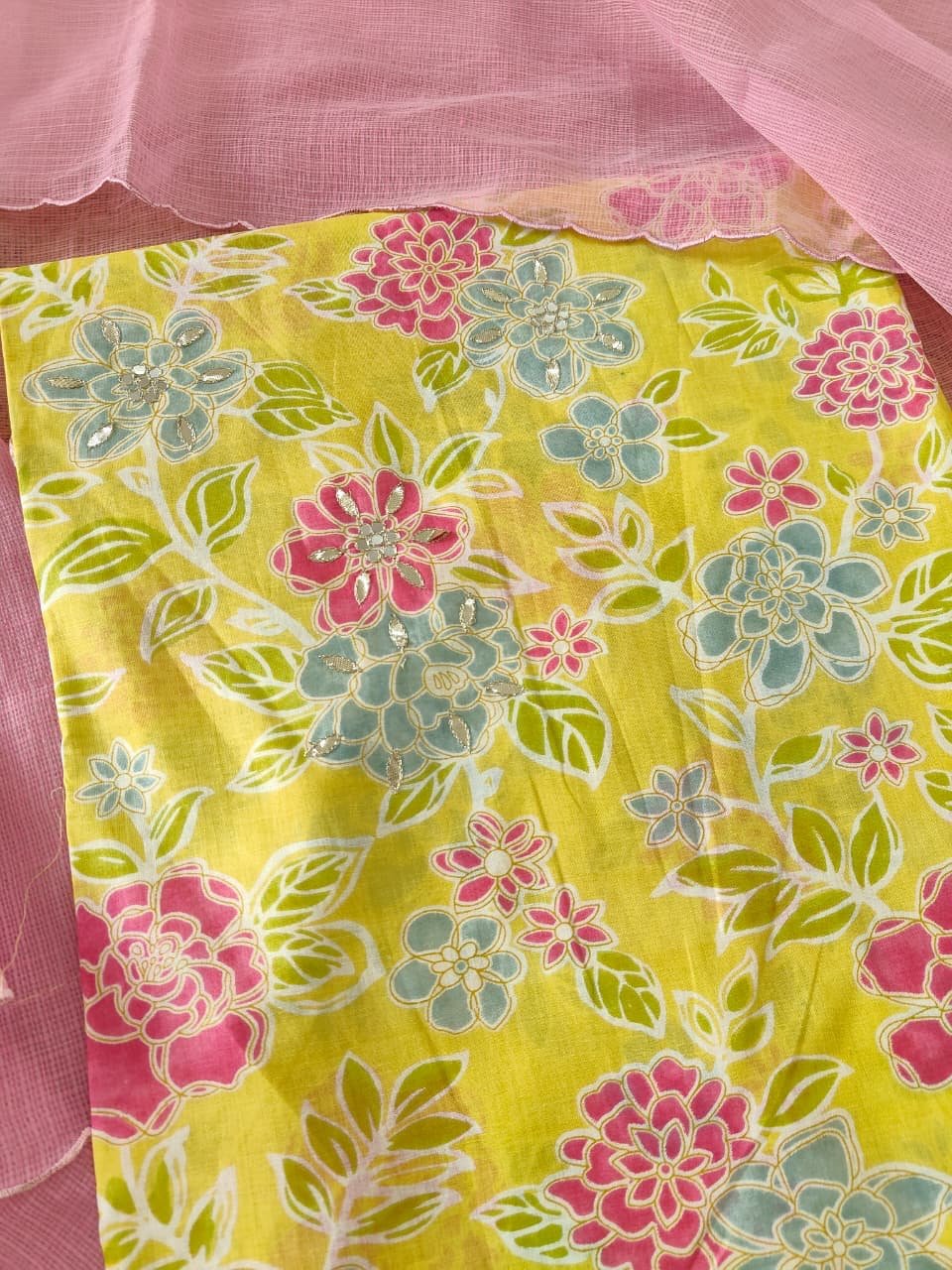 Pure Cotton Hand Gotapatti and Aari Embroidered Curated Salwars by Ikhtirah - Image 5