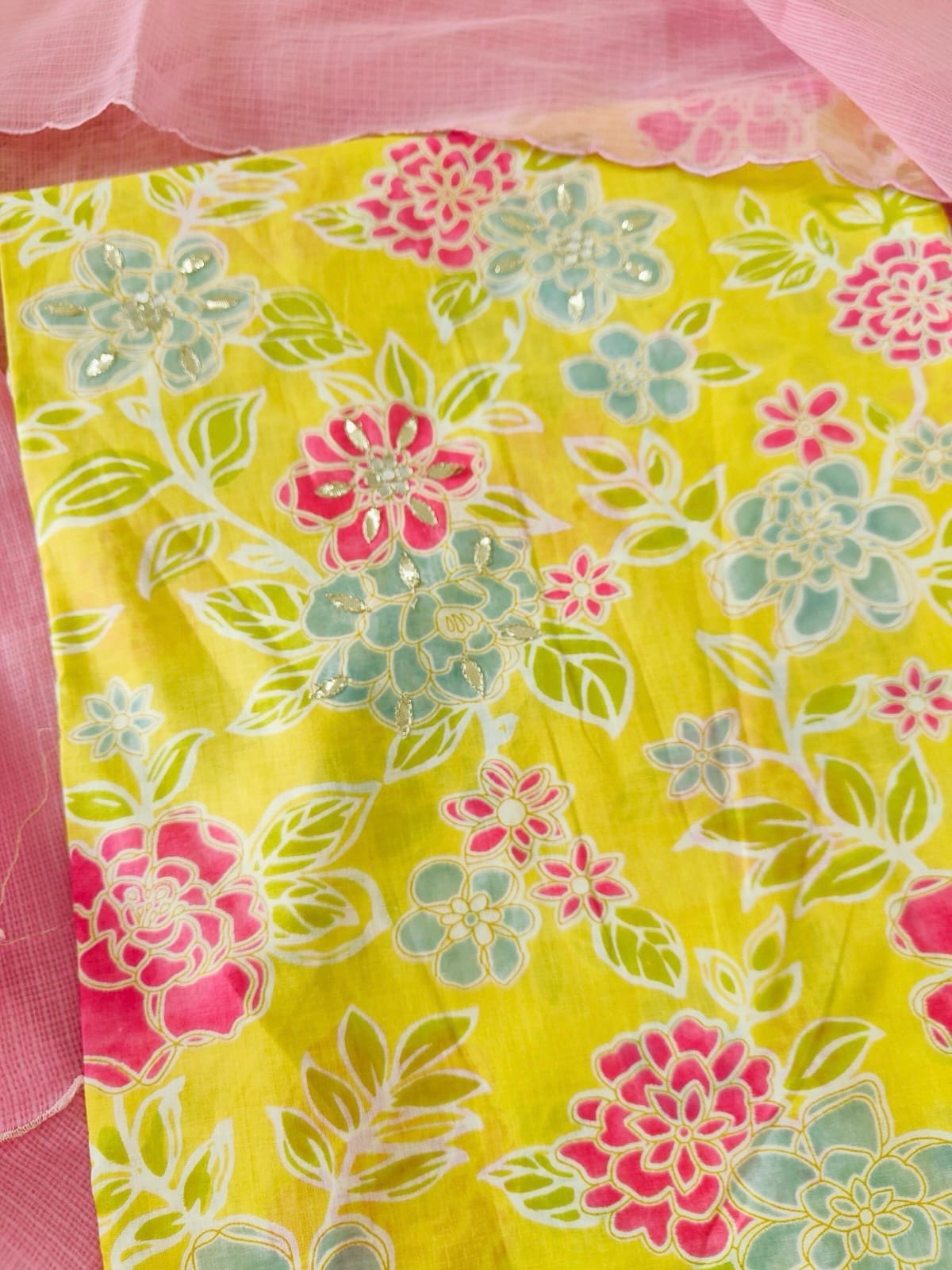 Pure Cotton Hand Gotapatti and Aari Embroidered Curated Salwars by Ikhtirah - Image 4