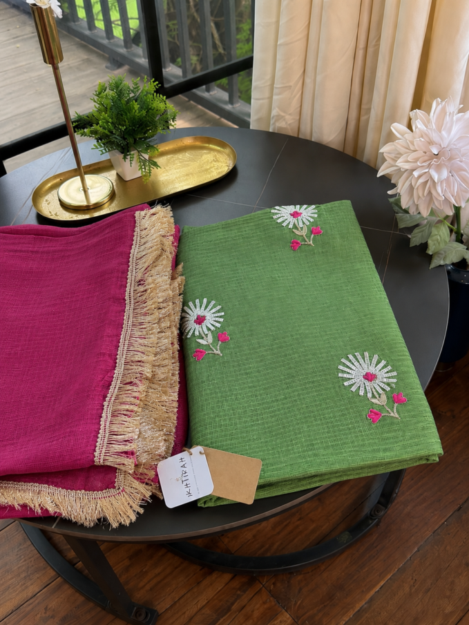 Hand Katcha Gota Embroidered Pure Cotton  Kota by Kota Salwars by Ikhtirah