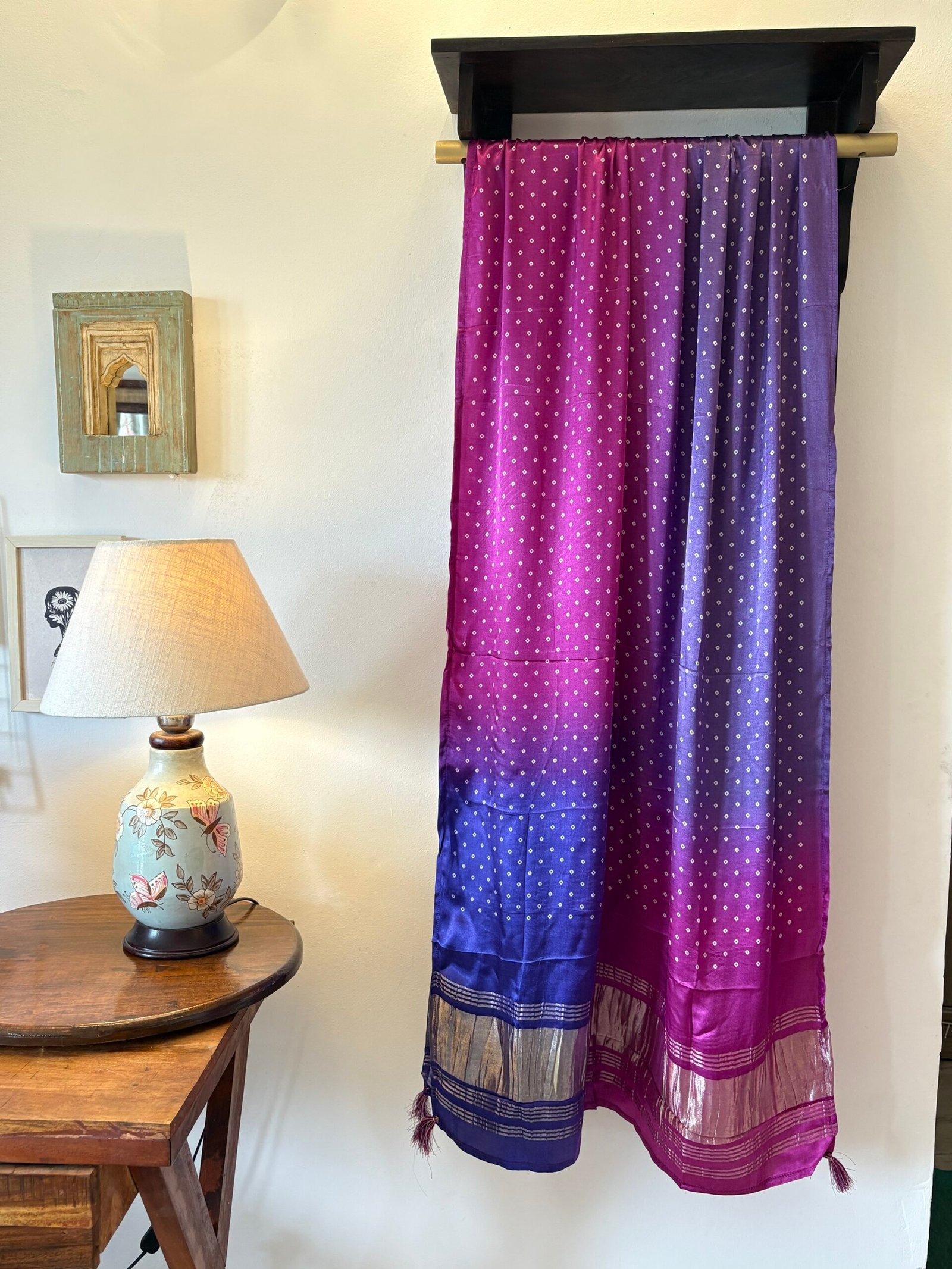 Pichwai Hand Highlighted Modal Silk Salwar by Ikhtirah - Image 6