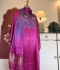 Pichwai Hand Highlighted Modal Silk Salwar by Ikhtirah