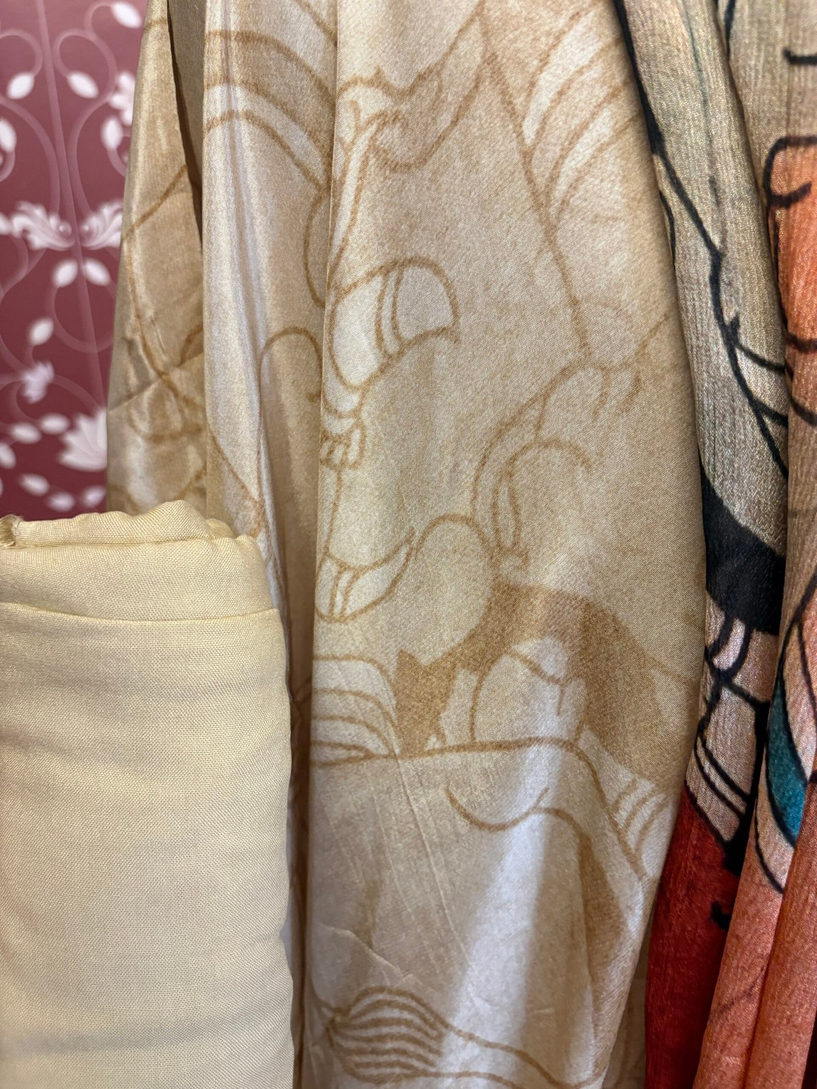 Pichwai Hand Highlighted Muslin Silk Salwar Ikhtirah - Image 5
