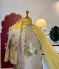 Embroidered Giraffe Silk with Hand Highlights and Organza Dupatta Ikhtirah