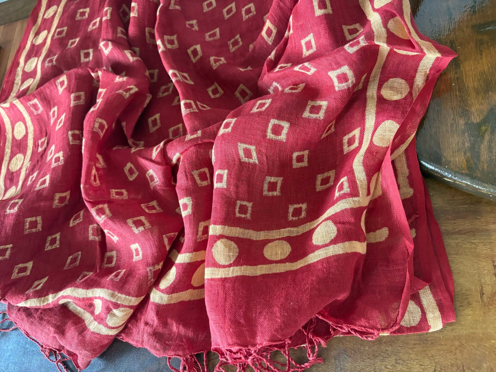 Kalaa : Natural Dye HandBlock Pure Cotton - Pure Linen Kurta Dupatta by Ikhtirah - Image 2