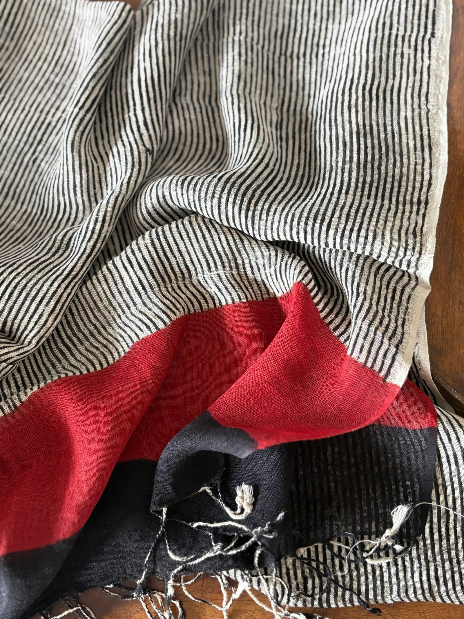 Kalaa : Natural Dye HandBlock Pure Cotton - Pure Linen Kurta Dupatta by Ikhtirah - Image 2