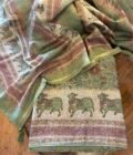 Pichwai Printed Soft Chanderi Salwar by Ikhtirah (Green)