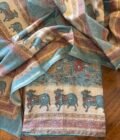 Pichwai Printed Soft Chanderi Salwar by Ikhtirah (Blue)