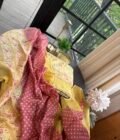 Patola Pure Maheshwari Silk Printed Salwars by Ikhtirah (Yellow)