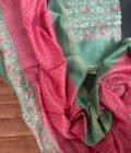 Patola Pure Maheshwari Silk Printed Salwars by Ikhtirah (Green)