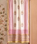 Hand-Blocked Pure Chanderi Silk Dupatta with Tassels B