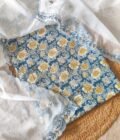 Pure Cotton kurta and Pure Cotton Kota Doriya Dupatta Manually Embroidered Unstitched Salwar Suit (Blue)