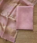 Mukaish embellished Pure Organza Kora Silk Unstitched Salwar Suit (D)