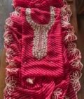 Gorgette with Hand Embroidered Unstitched Salwar Suit