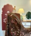 Pure Chanderi Silk Zari Woven Unstitched Salwar Suit with Exclusive Digitally Printed Dupattas (Rich Brown)