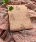 Hand Highlighted Soft Chanderi Cotton Salwars by Ikhtirah (Peach)